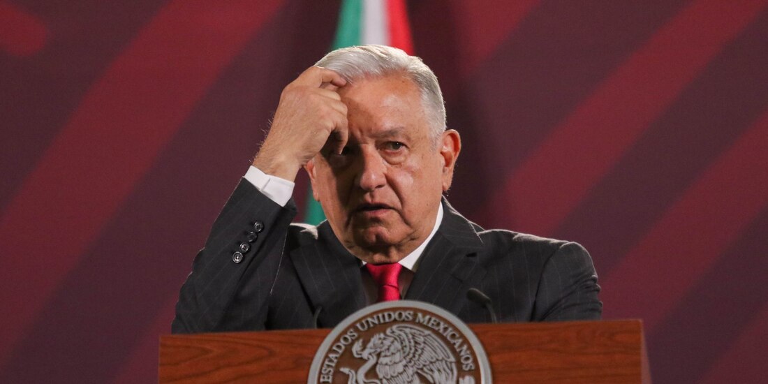 Presidente López Obrador, durante la conferencia matutina.