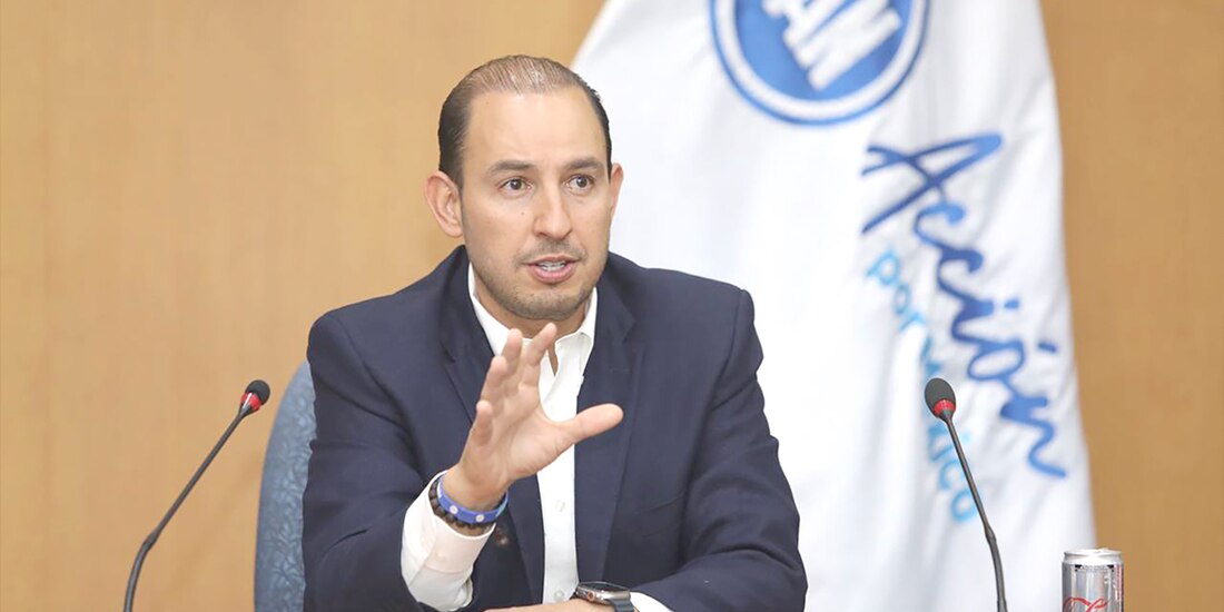 Marko Cortés, el dirigente nacional del PAN, durante una reunión el pasado 5 de julio.