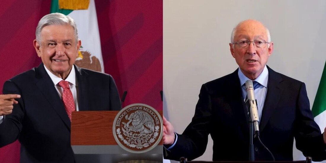 AMLO recibe al embajador estadounidense Ken Salazar