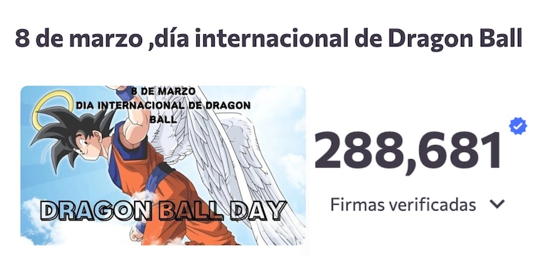 Petición para el Día Internacional de Dragon Ball