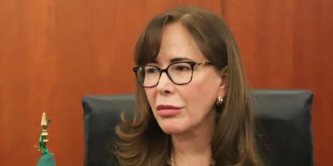 La senadora Yeidckol Polevnsky, en la Cámara alta el pasado 21 de marzo.