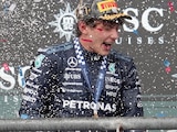 El italiano celebra su victoria, ayer, en el Gran Premio de Estados Unidos.
