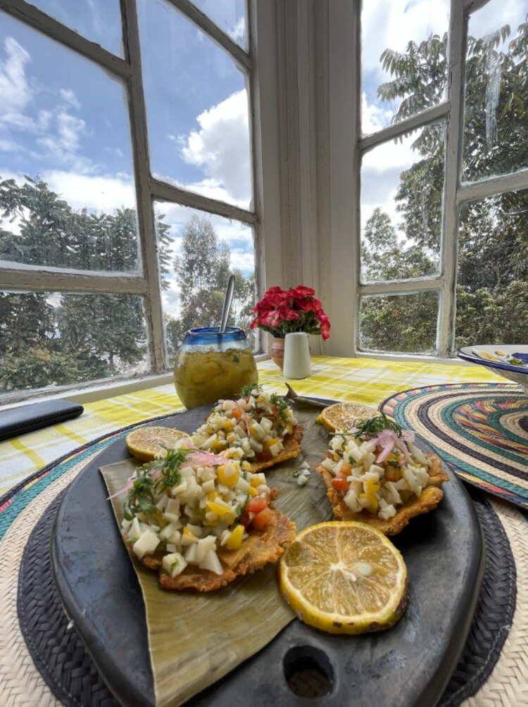 Uno de los platillos de Casa Santa Clara, en Monserrate.