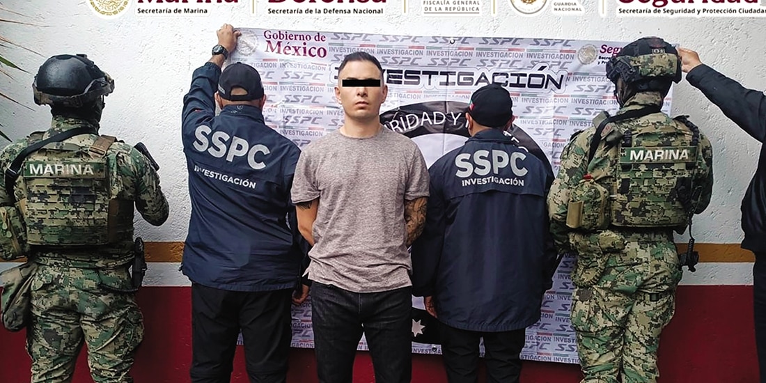 Elementos de la Marina y de la SSPC, en custodia de Juan Carlos “N“, ayer.