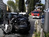 El futbolista de la Lazio salió ileso del accidente.