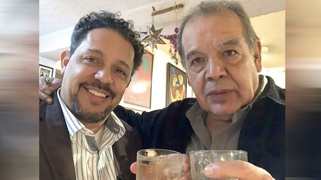 Con el monero Camacho, en 2023.