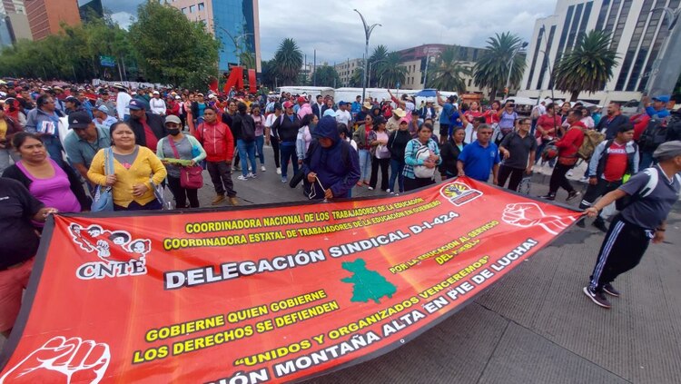 CNTE durante movilizaciones