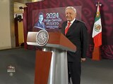 AMLO este jueves en Palacio Nacional.