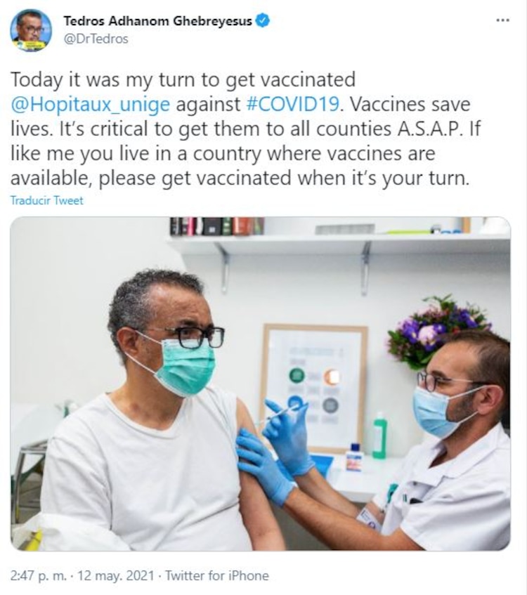 El director general de la Organización Mundial de la Salud (OMS), Tedros Adhanom Ghebreyesus.