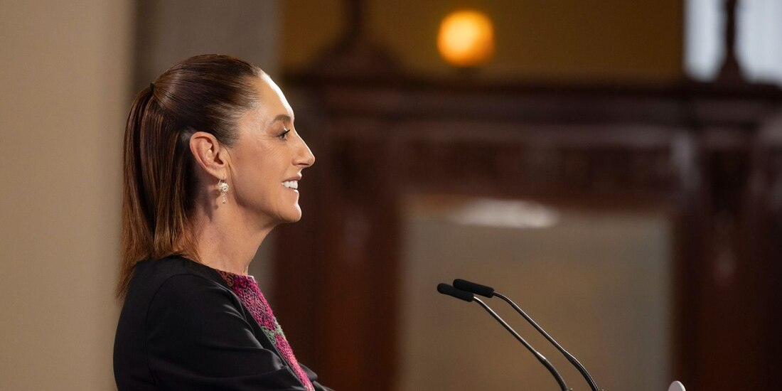 La Presidenta de México en Palacio Nacional este miércoles.