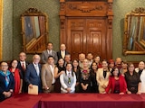 Sheinbaum se reúne con gobernadores de la 4T para revisar avances del IMSS Bienestar.