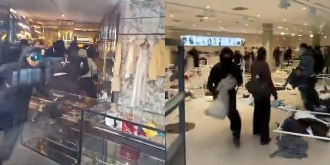 Saquean tiendas de lujo durante protestas en Francia