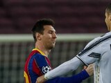 Lionel Messi y Cristiano Ronaldo en un partido de la Champions League