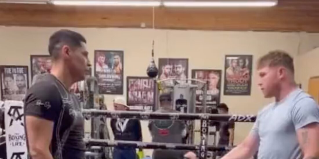 Saúl "Canelo" Álvarez entrenó con Eduin Caz, cantante de Grupo Firme.