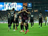 Orbelín Pineda celebra un gol con la Selección Mexicana en la pasada Copa Oro.