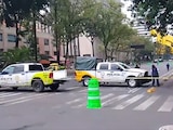 Acción de la Policía para evitar afectaciones.