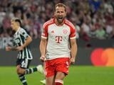 Harry Kane celebra tras marcar el tercer gol del Bayern Múnich en la victoria 4-3 ante el Manchester United en la Champions League