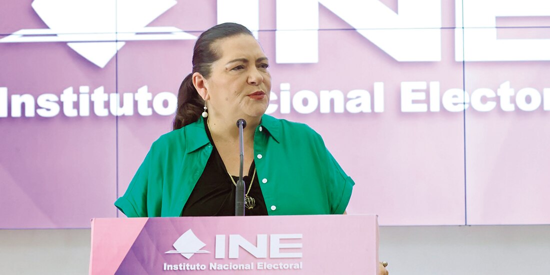 Guadalupe Taddei, consejera presidenta del INE, ayer, en conferencia de prensa.