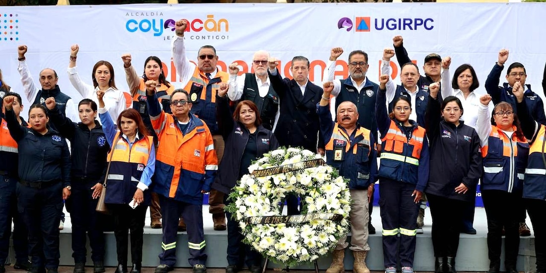 Alcalde Giovani Gutiérrez Aguilar encabeza ceremonia de conmemoración de víctima de los sismos de 1985 y 2017.
