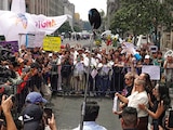 Marcha a favor de la iniciativa de eutanasia, el pasado 27 de agosto.