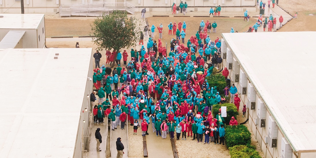 PERSONAS en el Centro Residencial Familiar del Sur de Texas, el 24 de enero pasado.
