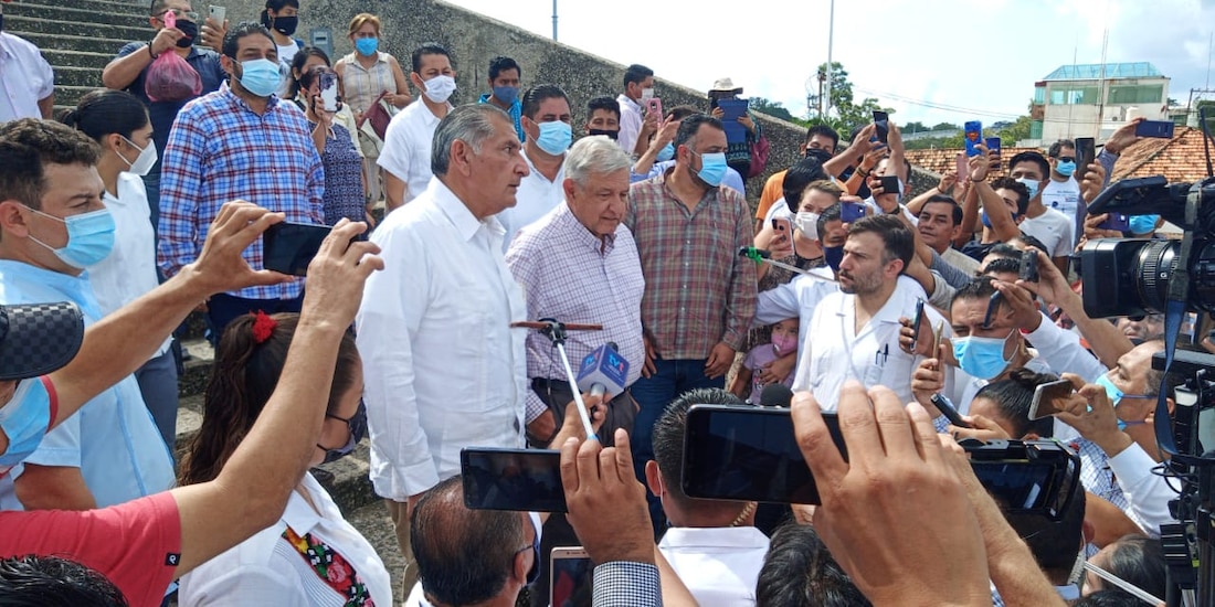 El presidente de México y el gobernador de Tabasco.