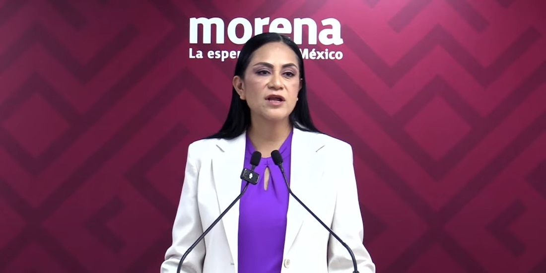 Ariadna Montiel Reyes en conferencia de este miércoles.