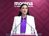 Ariadna Montiel Reyes en conferencia de este miércoles.