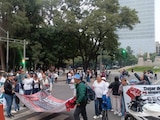 Segob llama a trabajadores del IMSS a no afectar a terceros en Reforma.