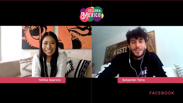 Yalitza Aparicio y Sebastián Yatra durante su charla.