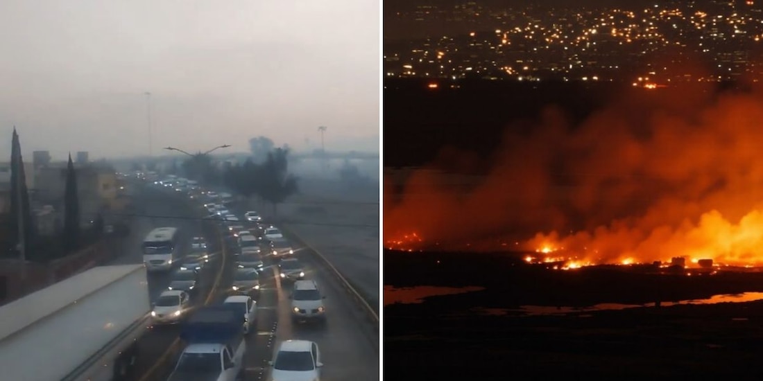 Incendio cerca de Bordo de Xochiaca provoca columnas de humo que llegan hasta CDMX.