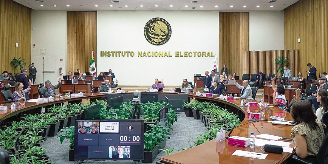 Sesión extraordinaria del Consejo General del Instituto Nacional Electoral, el jueves.