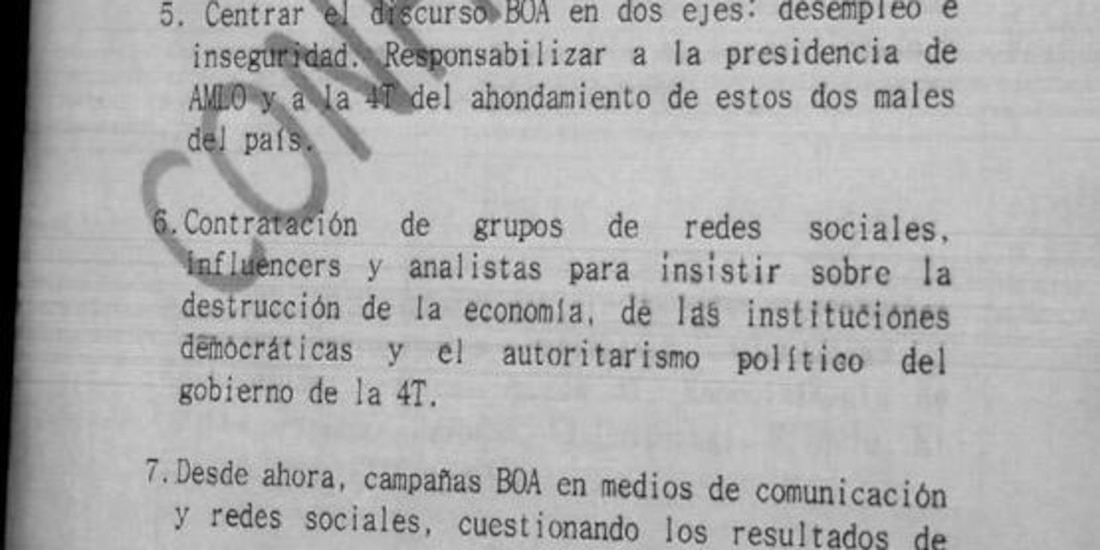 Documento presentado durante la conferencia matutina del martes.