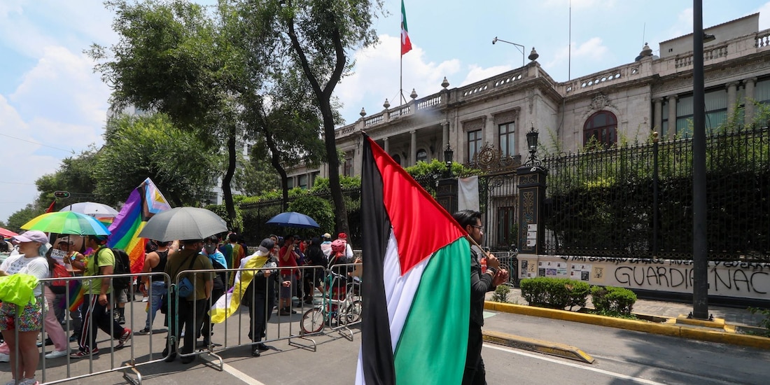 Marcha por la causa palestina en CDMX.