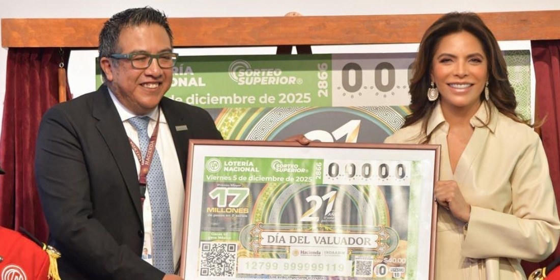 Lotería Nacional y el INDAABIN presentan billete conmemorativo del Día del Valuador.