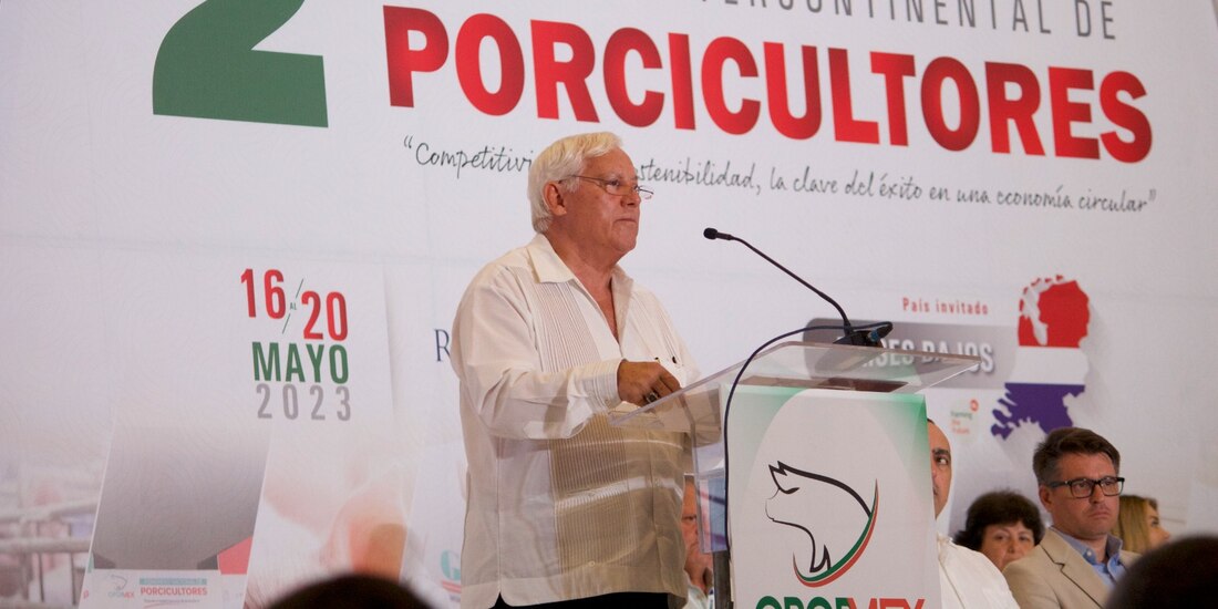 Víctor Villalobos Arámbula resaltó que México es el 12° productor mundial de carne de cerdo, con una producción anual superior al millón 730 mil toneladas, donde destacan los estados de Jalisco, Sonora, Puebla y Yucatán