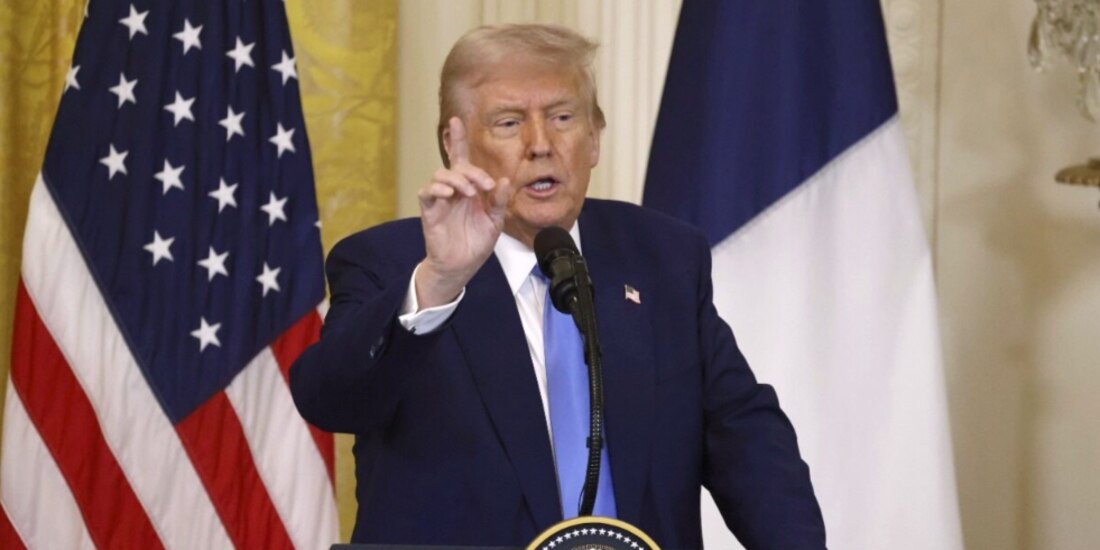 Donald Trump, presidente de EU, ayer, en la Casa Blanca.