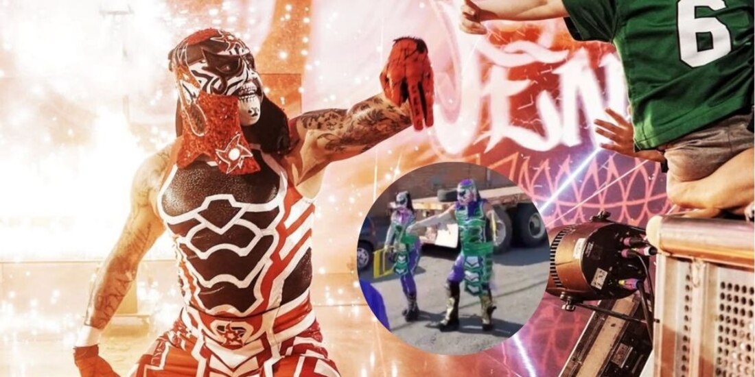 Se captó a Penta Zero Miedo bailando junto a su pareja en un festival.