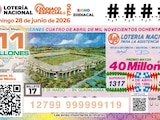 Billete de la Lotería Nacional.