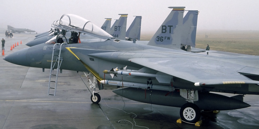 Aspecto de un caza F-15.