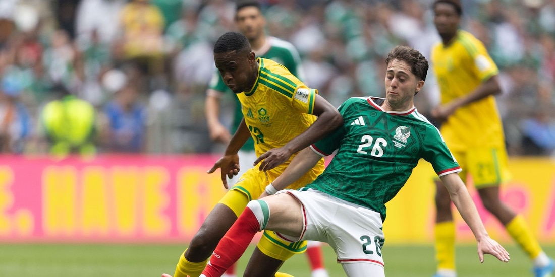 Brian Gutiérrez durante el partido inaugural México vs Sudáfrica de la Copa Mundial de la FIFA 2026