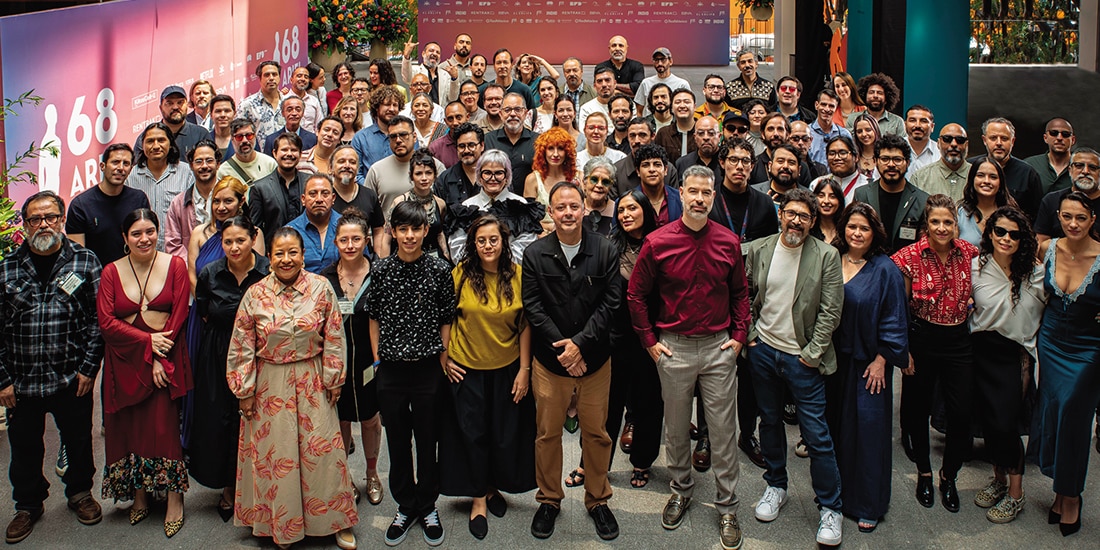 Actores, actrices, directores y otros aspirantes al galardón, ayer.