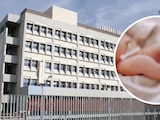 Aspecto del hospital del IMSS, en Baja California, en donde, por error, se entregó a recién nacidas a padres equivocados.