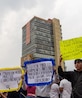 Marcha de estudiantes y aspirantes afectados por el proceso de selección para el ingreso a la UNAM, el 27 de julio de 2026.