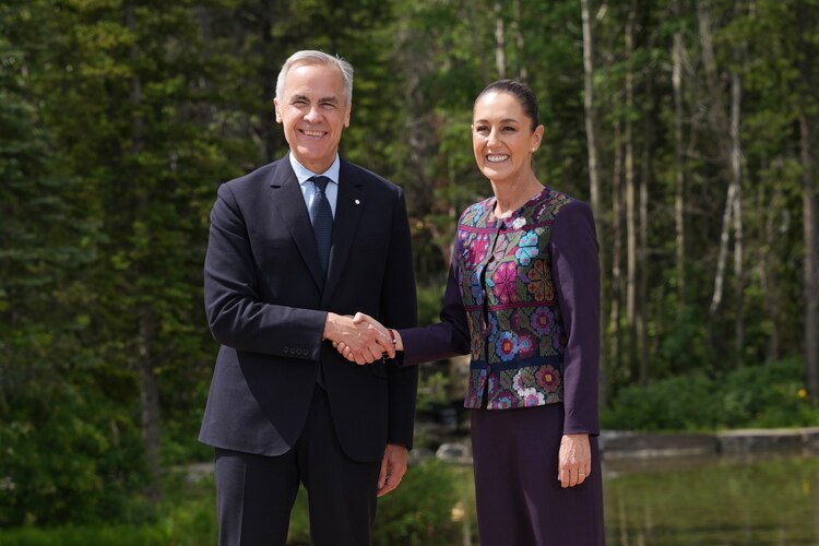 Claudia Sheinbaum y Mark Carney, en la pasada reunión del G7.