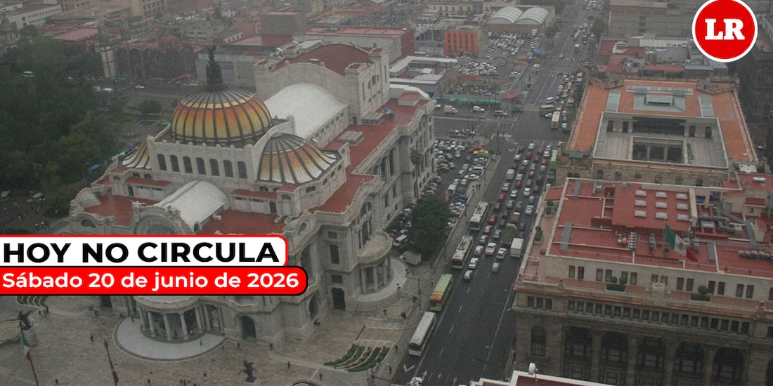 Te compartimos cómo aplica el Hoy No Circula este sábado 20 de junio de 2026 en la Ciudad de México y el Estado de México.