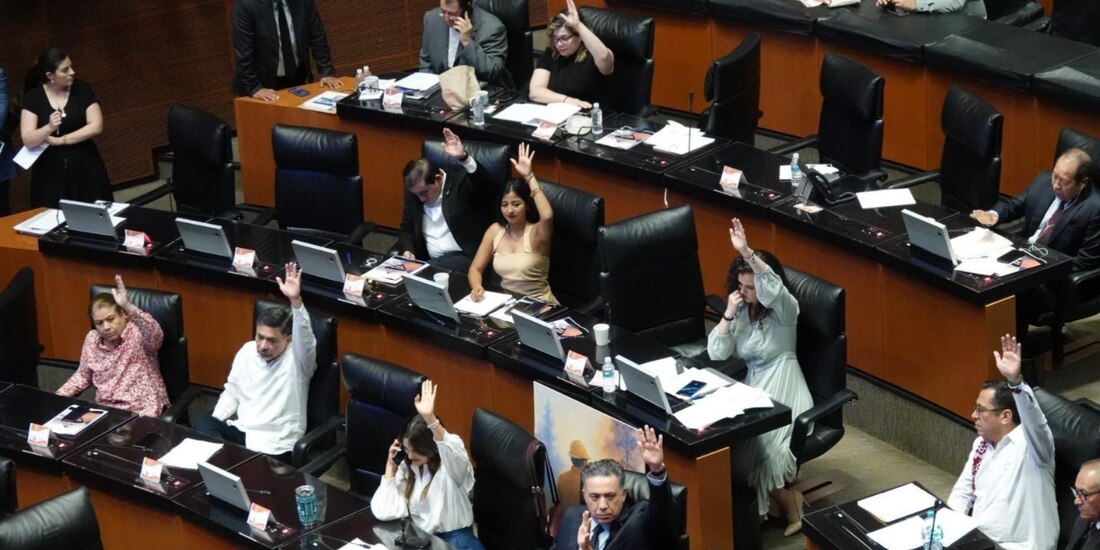 Sesión ordinaria del Senado de la República, el miércoles.