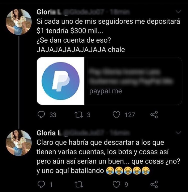 Tuits de la usuaria a la que nombraron #LadyPedinche