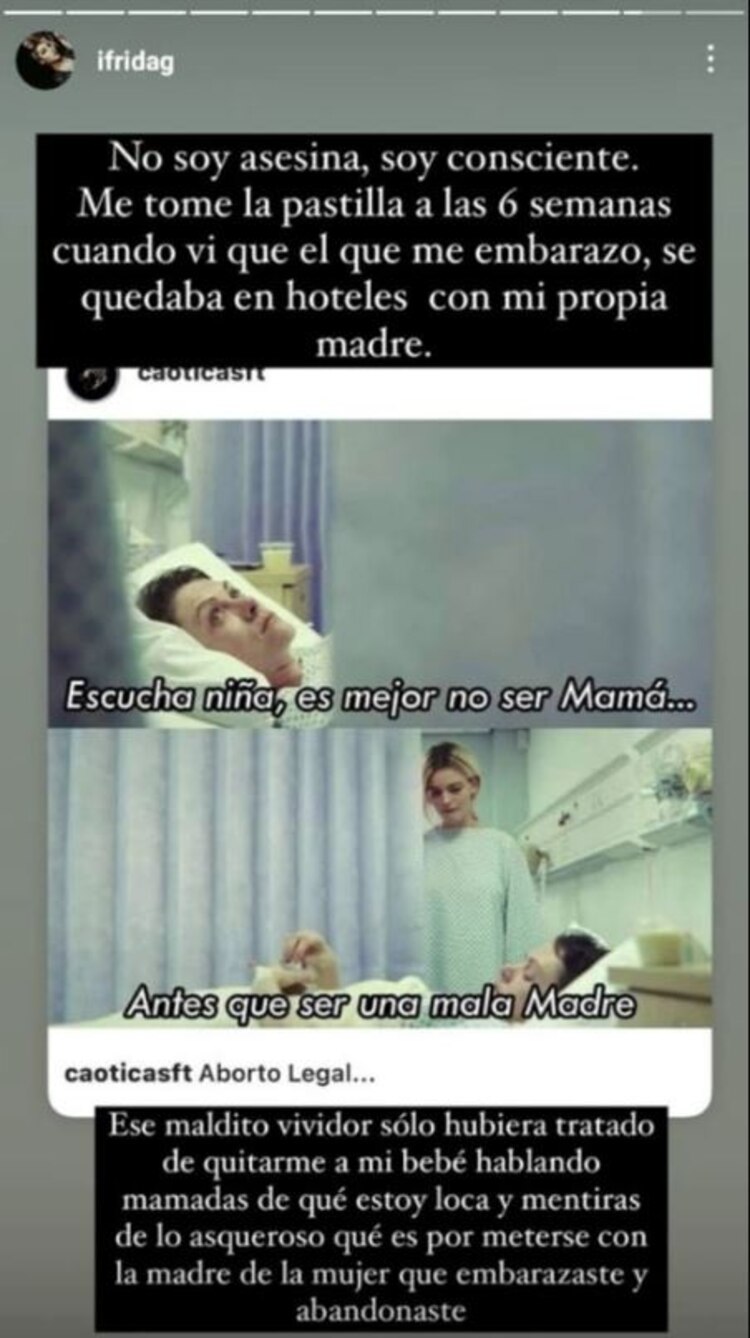 Frida Sofía advirtió que si ella hubiera tenido el bebé con Christian Estrada se lo habría intentado quitar