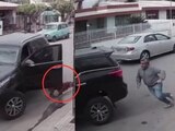 Perrito estrella la camioneta de su dueño contra un muro.